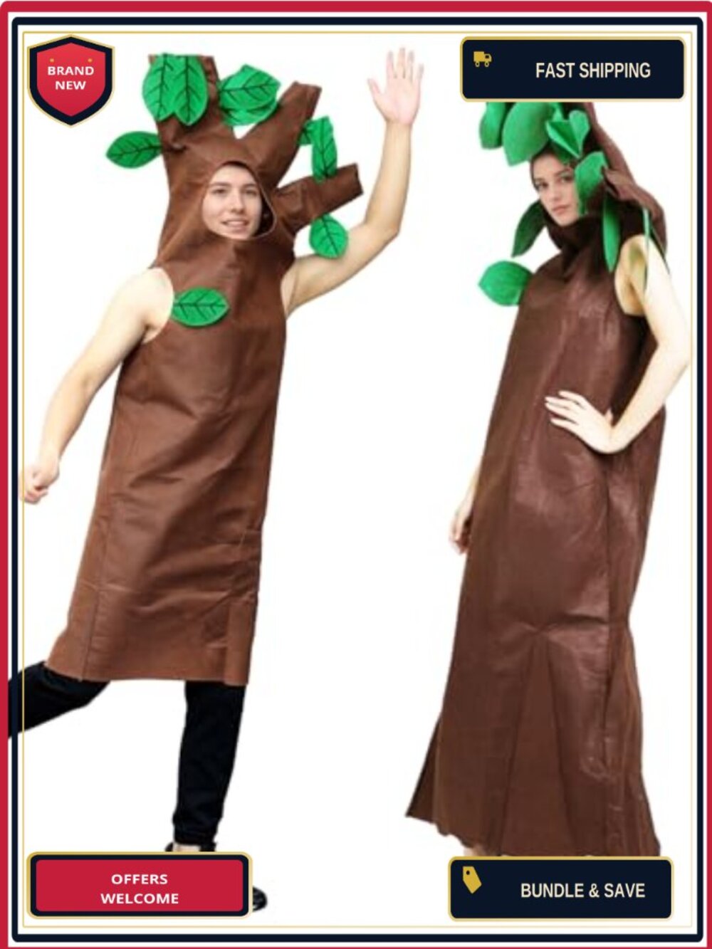Adult Tree Costume Non Woven Fancy Dress Up Stage Performance